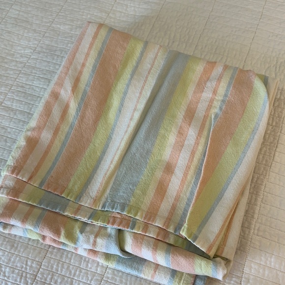 Hand Loom 100% Cotton Pastel Tablecloth Vintage Fabric - Picture 9 of 9